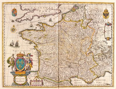 France, dans "Theatrum Orbis Terrarum, sive Atlas Novus" de Willem Blaeu, Amsterdam - Willem Blaeu