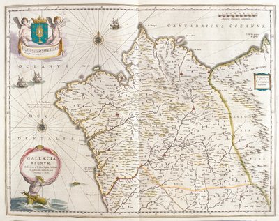 Galice Espagne, dans "Theatrum Orbis Terrarum, sive Atlas Novus" de Willem Blaeu, Amsterdam - Willem Blaeu