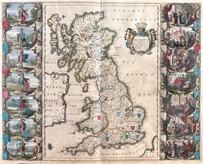 Grande-Bretagne, dans "Theatrum Orbis Terrarum, sive Atlas Novus" de Willem Blaeu, Amsterdam - Willem Blaeu
