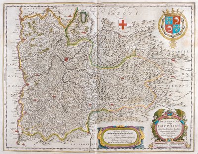 Grenoble, dans "Theatrum Orbis Terrarum, sive Atlas Novus" de Willem Blaeu, Amsterdam - Willem Blaeu
