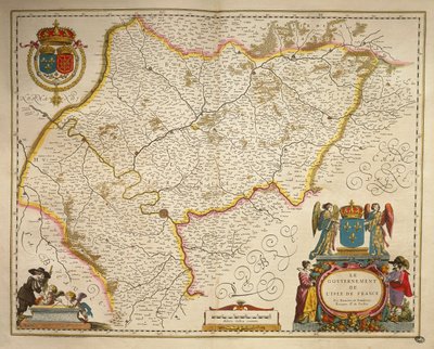 Île-de-France, extrait de Theatrum Orbis Terrarum par Willem Bleau, Amsterdam - Willem Blaeu
