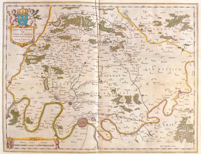 Isle de France, dans "Theatrum Orbis Terrarum, sive Atlas Novus" de Willem Blaeu, Amsterdam - Willem Blaeu
