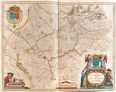 Isle de France, dans "Theatrum Orbis Terrarum, sive Atlas Novus" de Willem Blaeu, Amsterdam - Willem Blaeu