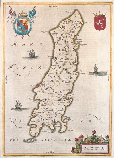 Île de Man, dans "Theatrum Orbis Terrarum, sive Atlas Novus" de Willem Blaeu, Amsterdam - Willem Blaeu