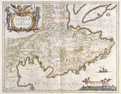 Istrie, dans "Theatrum Orbis Terrarum, sive Atlas Novus" de Willem Blaeu, Amsterdam - Willem Blaeu