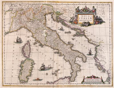 Italie et Corse, dans "Theatrum Orbis Terrarum, sive Atlas Novus" de Willem Blaeu, Amsterdam - Willem Blaeu