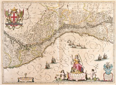 Ligurie, Italie, dans le "Theatrum Orbis Terrarum, sive Atlas Novus" de Willem Blaeu, Amsterdam - Willem Blaeu