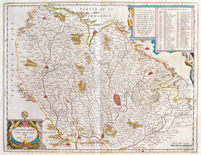 Maine, dans "Theatrum Orbis Terrarum, sive Atlas Novus" de Willem Blaeu, Amsterdam - Willem Blaeu