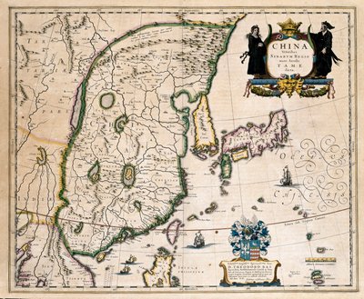Carte de la Chine, du Japon et de la Corée (gravure) - Willem Blaeu