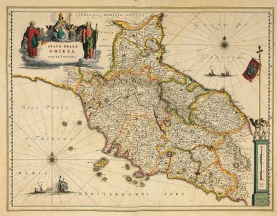 Carte de la région de la Toscane, de l