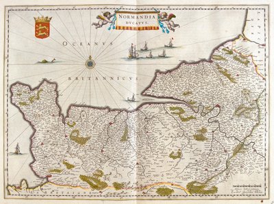 Normandie, dans "Theatrum Orbis Terrarum, sive Atlas Novus" de Willem Blaeu, Amsterdam - Willem Blaeu