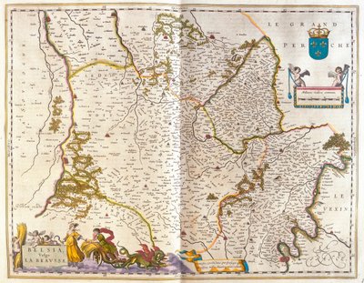 France du Nord, béret, dans "Theatrum Orbis Terrarum, sive Atlas Novus" de Willem Blaeu, Amsterdam - Willem Blaeu
