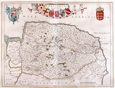 Northfolk, dans "Theatrum Orbis Terrarum, sive Atlas Novus" de Willem Blaeu, Amsterdam - Willem Blaeu