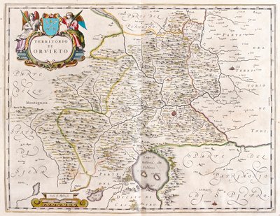 Orvieto, lac de Bolsena, Italie, dans "Theatrum Orbis Terrarum, sive Atlas Novus" de Willem Blaeu, Amsterdam - Willem Blaeu