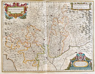 Piémont, Italie, dans "Theatrum Orbis Terrarum, sive Atlas Novus" de Willem Blaeu, Amsterdam - Willem Blaeu