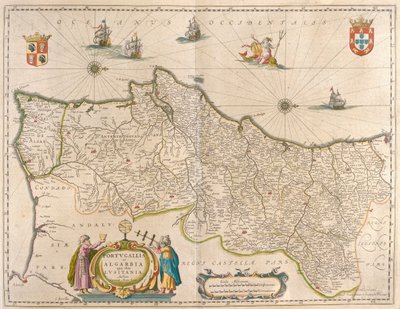Portugal et Algarve, dans "Theatrum Orbis Terrarum, sive Atlas Novus" de Willem Blaeu, Amsterdam - Willem Blaeu