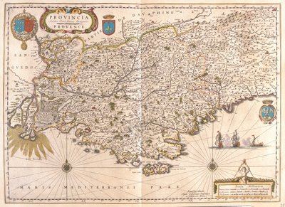 Provence, dans "Theatrum Orbis Terrarum, sive Atlas Novus" de Willem Blaeu, Amsterdam - Willem Blaeu