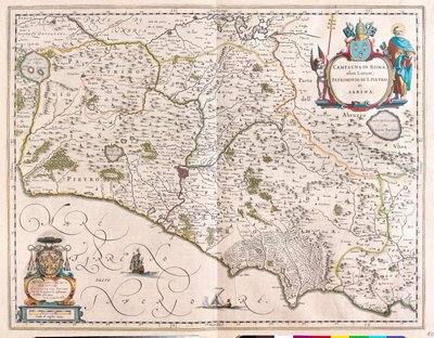 Rome, Italie, dans "Theatrum Orbis Terrarum, sive Atlas Novus" de Willem Blaeu, Amsterdam - Willem Blaeu
