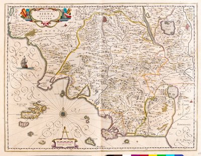 Sienne, Lazio, Italie, dans "Theatrum Orbis Terrarum, sive Atlas Novus" de Willem Blaeu, Amsterdam - Willem Blaeu