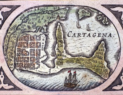 Vue de Carthagène en Colombie (Amérique du Sud). Détail d