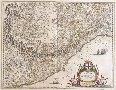 Riviera occidentale de la Ligurie, Italie, dans "Theatrum Orbis Terrarum, sive Atlas Novus" de Willem Blaeu, Amsterdam - Willem Blaeu