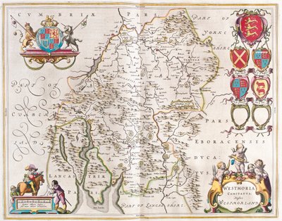 Westmorland, dans "Theatrum Orbis Terrarum, sive Atlas Novus" de Willem Blaeu, Amsterdam - Willem Blaeu