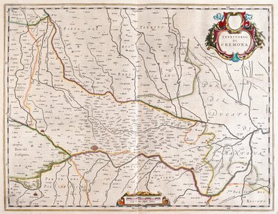 Ville de Crémone, Italie, dans le "Theatrum Orbis Terrarum, sive Atlas Novus" de Willem Blaeu, Amsterdam - Willem Blaeu