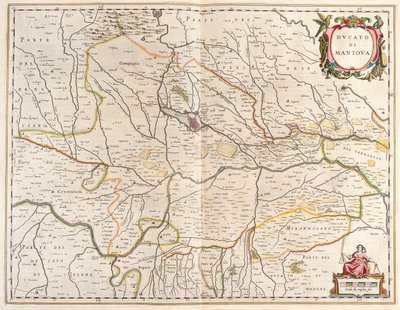 ville de Mantoue, Italie, dans le "Theatrum Orbis Terrarum, sive Atlas Novus" de Willem Blaeu, Amsterdam - Willem Blaeu