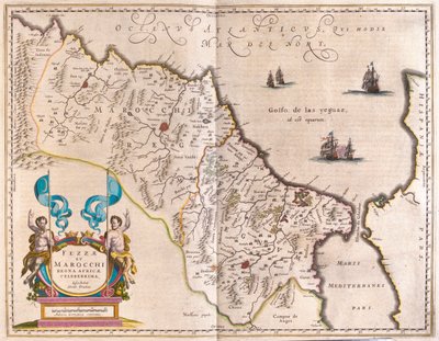 Afrique du Nord-Ouest et Maroc, dans "Theatrum Orbis Terrarum, sive Atlas Novus" de Willem Blaeu, Amsterdam - Willem Blaeu