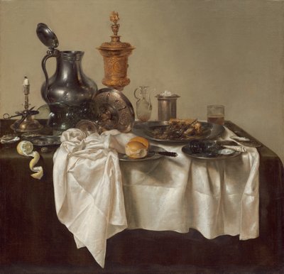 Pièce de banquet avec tourte à la viande, 1635 - Willem Claesz. Heda