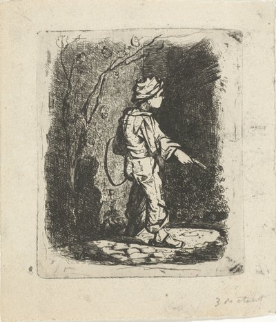 Petit garçon avec cerceau - Willem Cornelis van Dijk