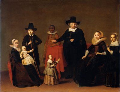 Groupe familial avec un homme noir - Willem Cornelisz Duyster