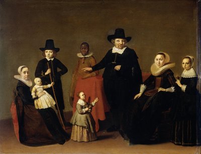 Groupe familial avec un serviteur noir, vers 1631-33 - Willem Cornelisz Duyster