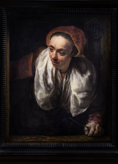 Vieille femme à sa fenêtre - Willem Drost