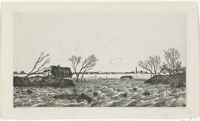 Rupture de digue à Dreumel, 1855 - Willem Gruyter jr.