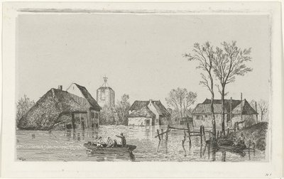 Inondation à Beesd, 1855 - Willem Gruyter jr.