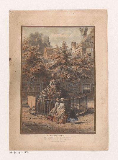 Fontaine et cour intérieure sur le Prinsengracht à Amsterdam - Willem Hekking jr.