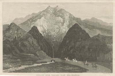 Voyageurs dans un paysage montagneux - Willem Hendrik Hoogkamer