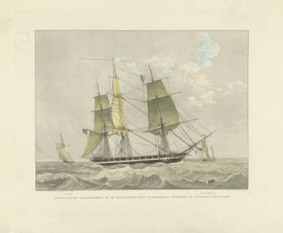 Navire à voile, chaloupe et bateau-pilote sur l