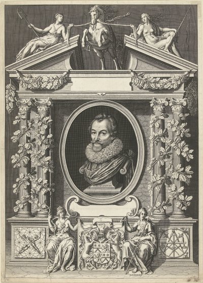 Portrait de Gerard Thibault dans un cadre architectural - Willem Jacobsz Delff
