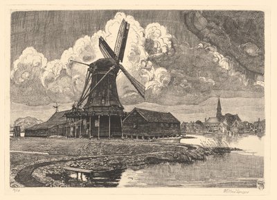 Moulin de Bonte Hen - Willem Jansen (graveur) (signed by artist)
