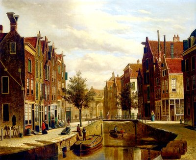 Un canal néerlandais - Willem Koekkoek