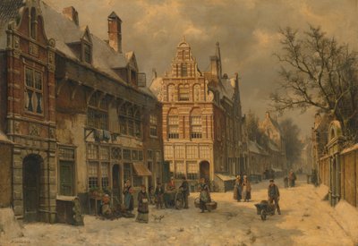 Paysage urbain en hiver - Willem Koekkoek