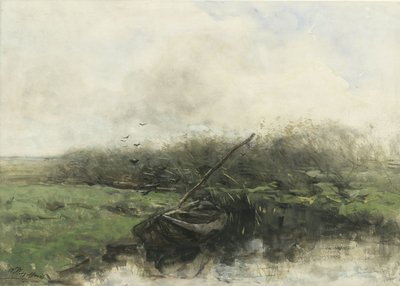 Barque dans un fossé - Willem Maris