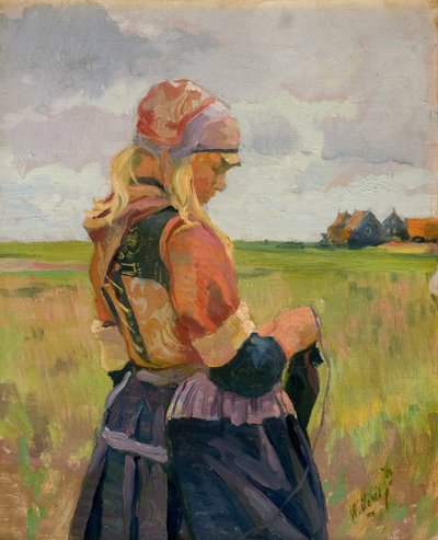 Jeune fille dans un paysage [ou Fille hollandaise] - Willem Maris