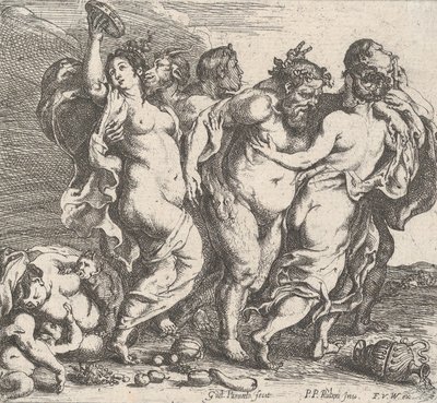 Le Silène ivre, accompagné de nymphes et de satyres, 1632 - Willem Panneels