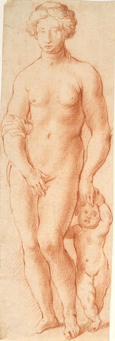 Vénus et Amour. Groupe de sculptures vu de face - Willem Panneels