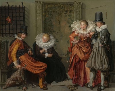 Couples élégants se courtisant - Willem Pietersz Buytewech