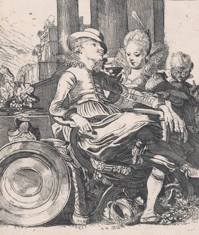 Le couple amoureux : Lucelle et Ascagnes, 1616 - Willem Pietersz. Buytewech