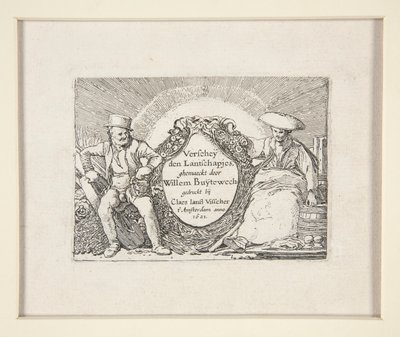 Page de titre pour Le Set des Paysages - Willem Pietersz. Buytewech
